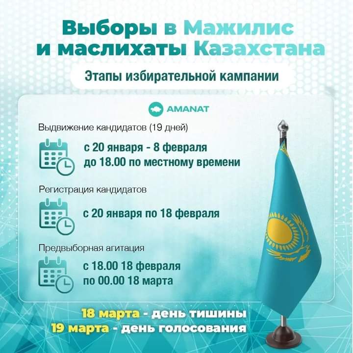 Информационное сообщение касательно выборов депутатов Мажилиса Парламента и маслихатов Республики Казахстан