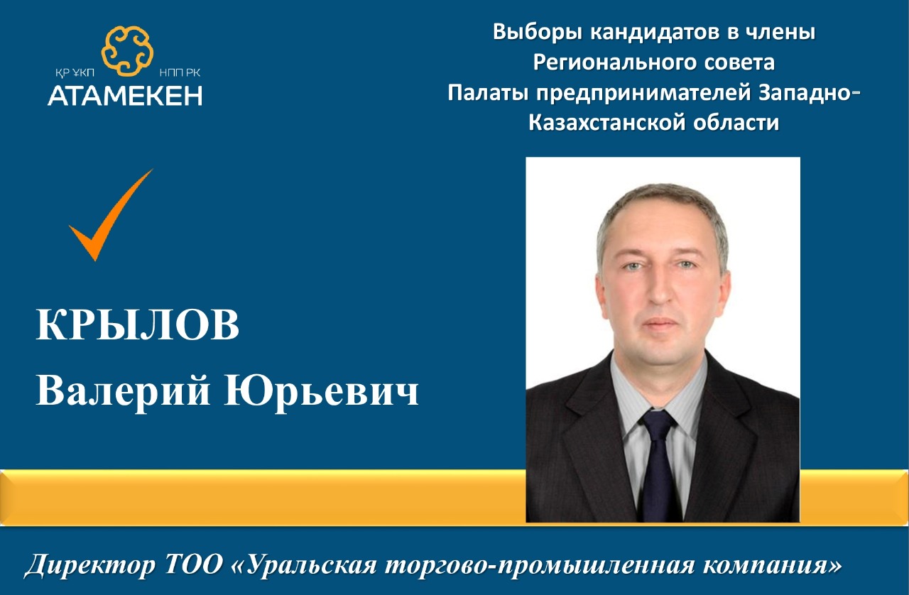 Отдайте голос за опытного и ответственного бизнесмена Валерия Крылова